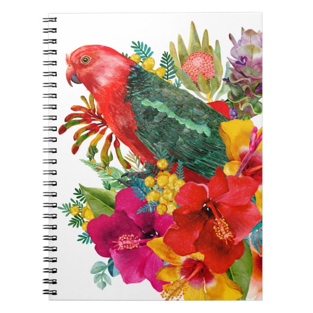 King Parrot Tropical Notebook Notizblock (Vorderseite)