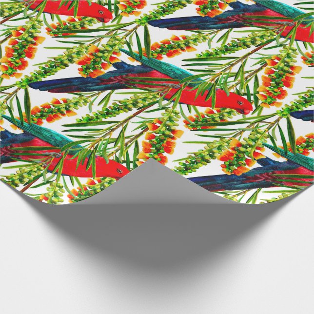 King Parrot Wrapping Paper Geschenkpapier (Ecke)
