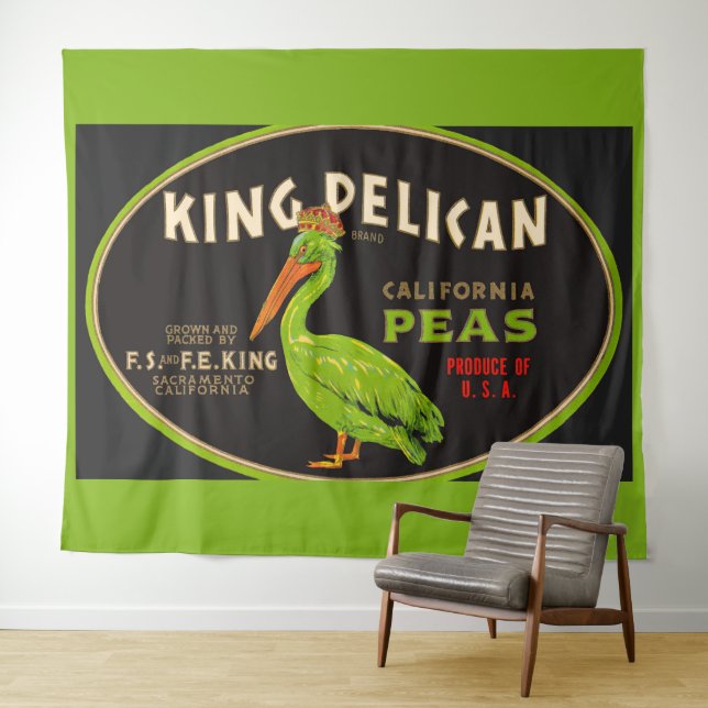 King Pelican California Wandteppich (Beispiel (Horizontal))