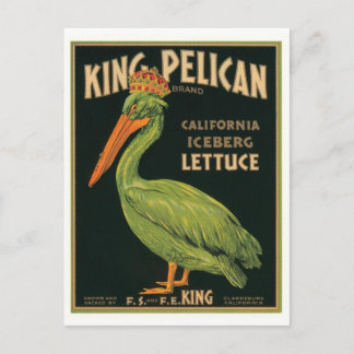 King Pelican Clarksburg California Iceberg Lettuce Postkarte