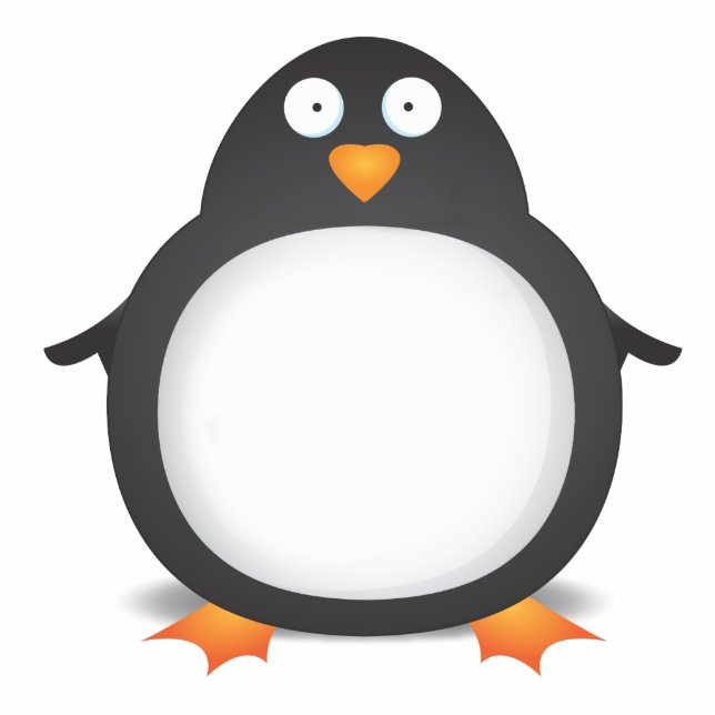 King Penguin Freistehende Fotoskulptur (Vorne)