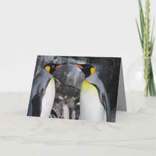 King Pinguine in Liebe Grußkarte Karte