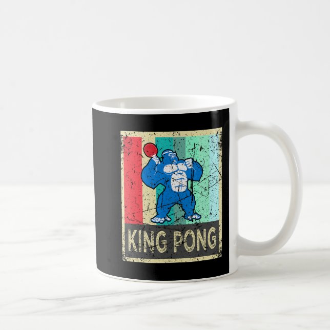 King Pong Ping Pong Gear Kleidung für Männer Fraue Kaffeetasse (Rechts)