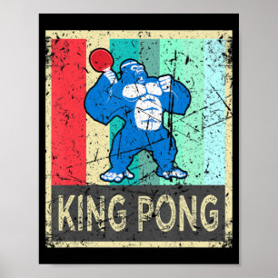 King Pong Ping Pong Gear Kleidung für Männer Fraue Poster