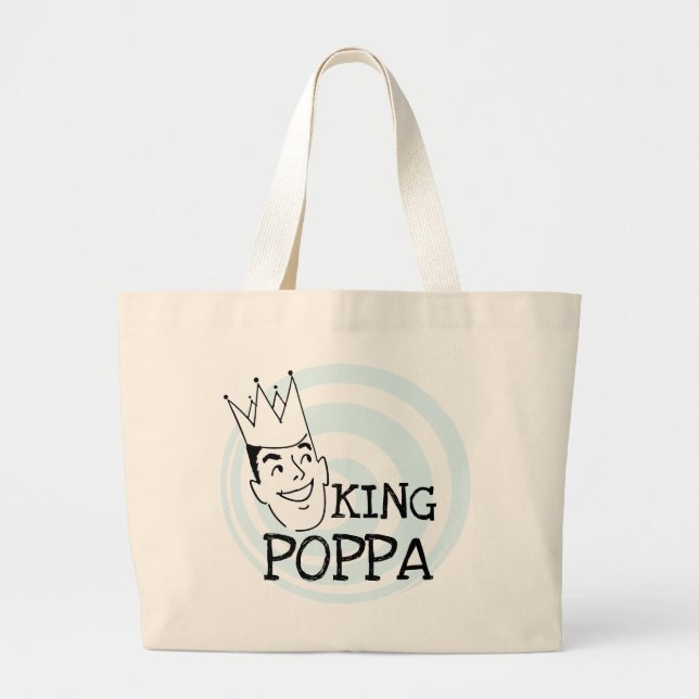 King Poppa T - Shirt und Geschenke Jumbo Stoffbeutel (Vorne)
