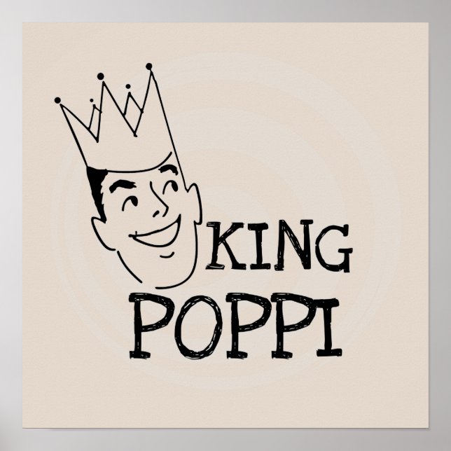 King Poppi T - Shirt und Geschenke Poster (Vorne)