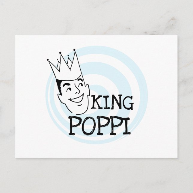 King Poppi T - Shirt und Geschenke Postkarte (Vorderseite)