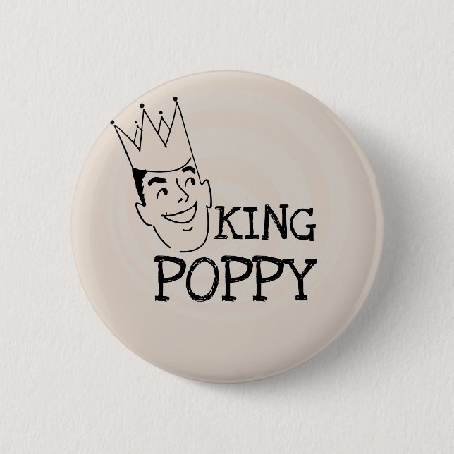 King Poppy T - Shirt und Geschenke Button (Vorderseite)