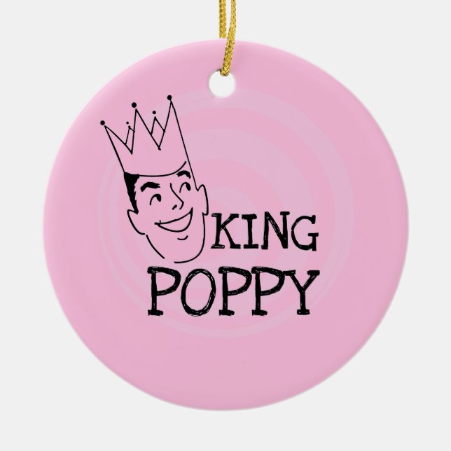 King Poppy T - Shirt und Geschenke Keramik Ornament (Vorne)