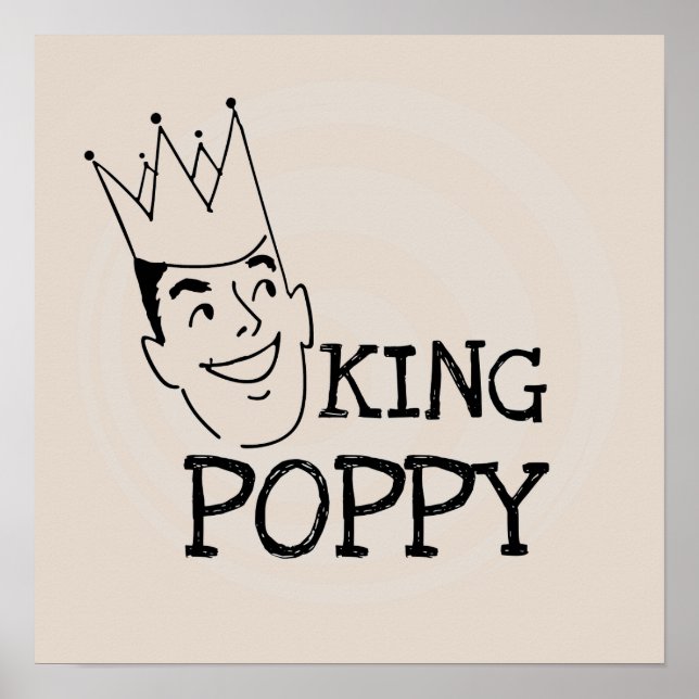 King Poppy T - Shirt und Geschenke Poster (Vorne)