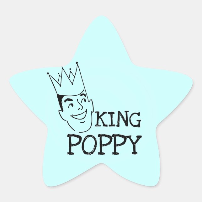 King Poppy T - Shirt und Geschenke Stern-Aufkleber (Vorderseite)