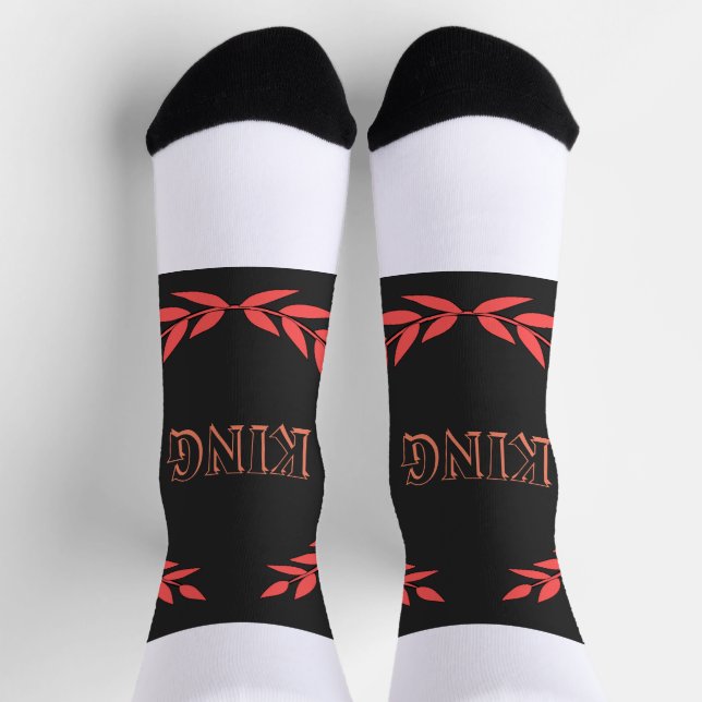 KING Printed hochwertig und umweltfreundlich Stilv Socken (Oben)