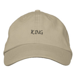 KING Printed Text Elegant Strong Hat Power Cap Bestickte Baseballkappe