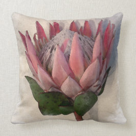 King Protea Aquarellpapier Kissen