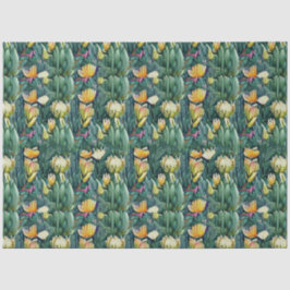 King Protea Blume Aquarell Alte botanische Seidenpapier