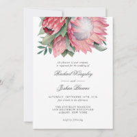 King Protea Einladung zur Hochzeit der Flora und F
