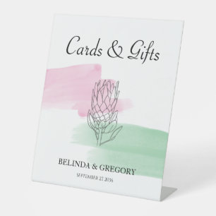 King Protea Hochzeitskarten & Geschenke Sockelschild