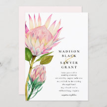 King Protea Pink Floral Wedding