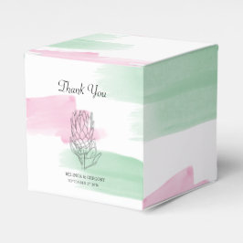 King Protea Watercolor Wedding Geschenkschachtel