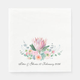 King Protea Wedding Napkin from the Protea Set Serviette