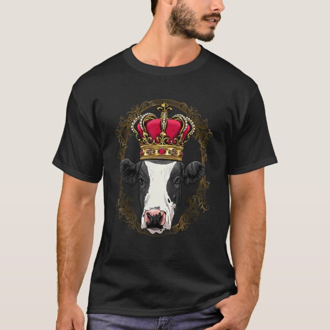 King Queen Cow Cattle Heifer Princess Cow  Farmer T-Shirt (Vorderseite)