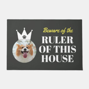King/Queen Dog Ruler des Hauses Foto hinzufügen Fußmatte