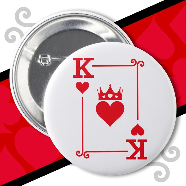 King & Queen Hearts Matching Couple King of Hearts Button (Von Creator hochgeladen)