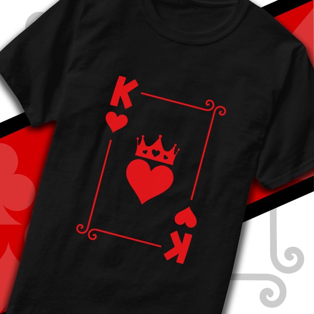 King Queen Matching Couple Costume King of Hearts T-Shirt (Von Creator hochgeladen)