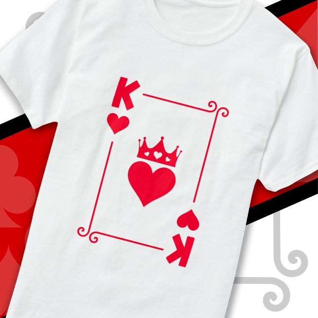 King Queen Matching Couple Costume King of Hearts T-Shirt (Von Creator hochgeladen)