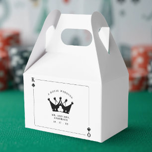 King & Queen of Clubs Casino Poker Card Hochzeit Geschenkschachtel