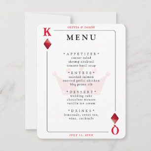 King & Queen of Diamonds Spielkarte - Hochzeitsmen