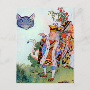 King & Queen of Hearts, Alice & The Cheshire Cat Postkarte