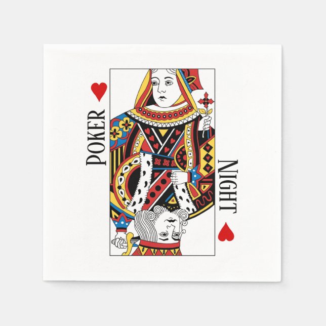 King & Queen of Hearts Las Vegas Wedding Serviette (Vorderseite)