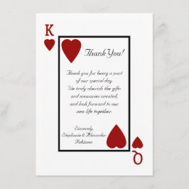 King/Queen Playing Card Dankeschön Dankeskarte