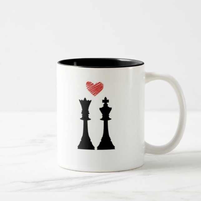 King & Queen Schach Tasse (Rechts)