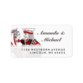 King & Queen Spielkarten Hochzeitsadressen-Labels Adressaufkleber
