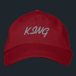 KING Red Color Super Handsome Elegant-Hat-Visor Bestickte Baseballkappe<br><div class="desc">KING Red Color Super Handsome Elegant-Hat Visor bestickte Baseballkappe. Style - Alternative Apparel Basic Adjustiable Cap Hat Name - KING Hat Color - Red Schriftart Name - Oesco Script Erstellen Sie Ihren eigenen Textnamen oder erstellen Sie einen eigenen Textinhalt, leicht zu bearbeiten oder ändern Sie den Hat/Cap Text. Bestellungen mehr...</div>