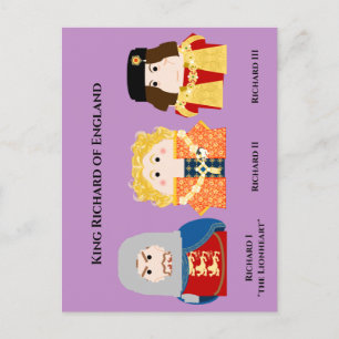 King Richard of England Postcard Feiertagspostkarte