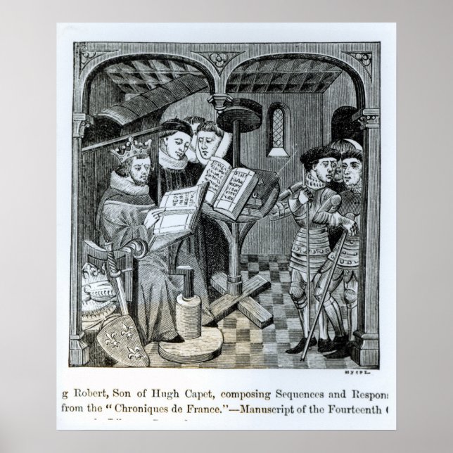 King Robert II Sohn von Hugh Capet Poster (Vorne)