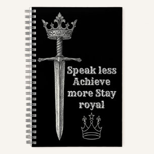 KING – Royal Crown Black Sketch Notebook   Boss Id Notizbuch