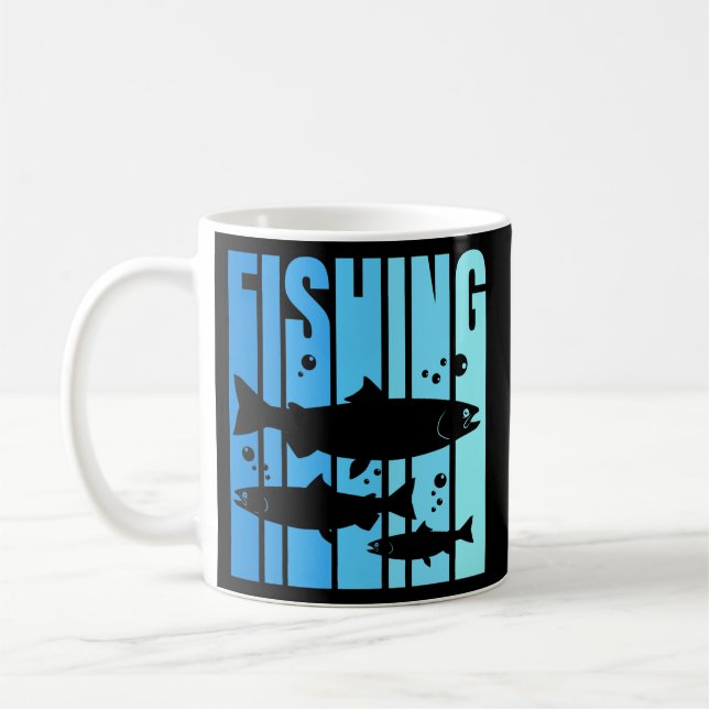 King Salmon Chinook Lachs Angeln  Kaffeetasse (Links)