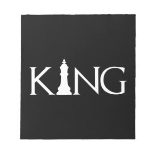 King Schach Piece Halloween Kostümstuhl Lover Notizblock