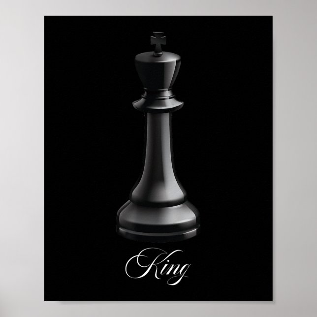 King Schach Piece Halloween Kostümstuhl Lover Poster (Vorne)
