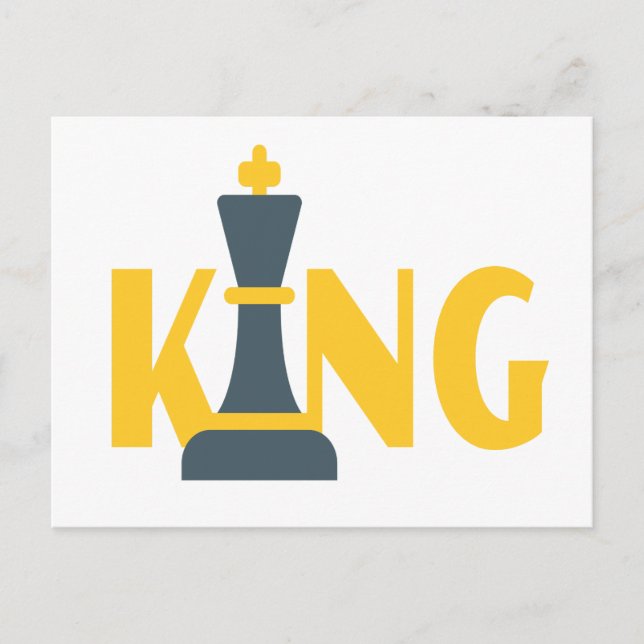 King Schach Player Postkarte (Vorderseite)
