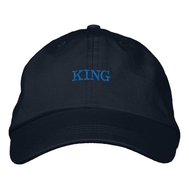 KING-schöne Männerfrauen-Baseball-Visors-Hat Bestickte Baseballkappe (Vorderseite)