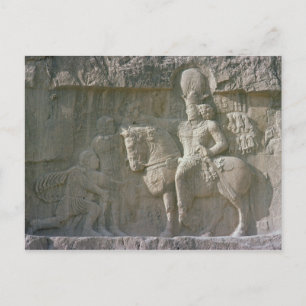 King Shapur I und Valerian Sassanian Postkarte