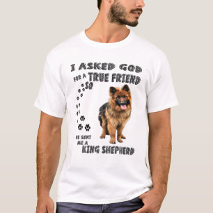 King Shepherd Quote Mama Vater Print, deutscher Hi T-Shirt