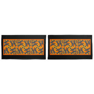 King Size - Rauchen und Feuer im Quilt-Design Kissenbezug