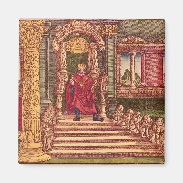 King Solomon auf seinem Thron, 1. Edition Magnet (Vorne)