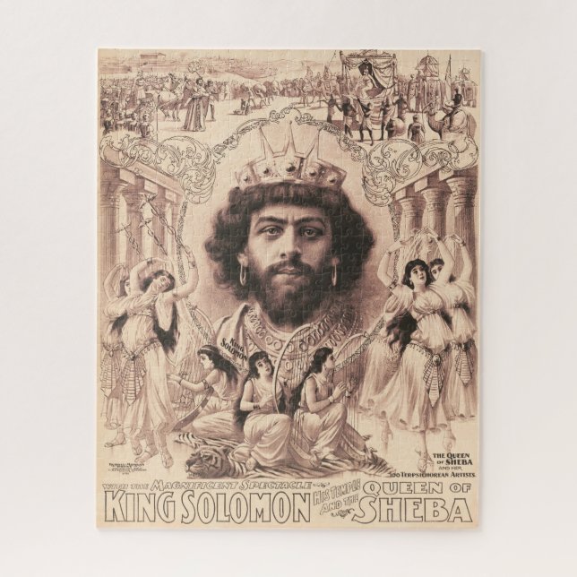King Solomon umgeben von Tanzmädchen Puzzle (Vertikal)